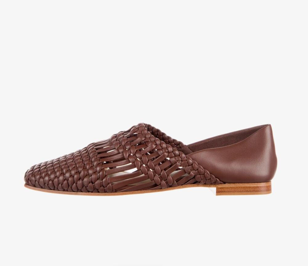Danse Lente X Mai Son Trouvaille Leather Slippers Weave Weald Size Large Unisex